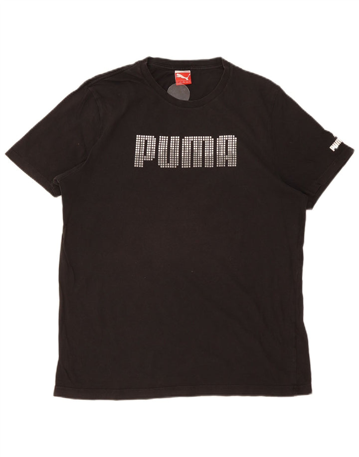 PUMA T-shirt graphique pour hommes, grand, noir