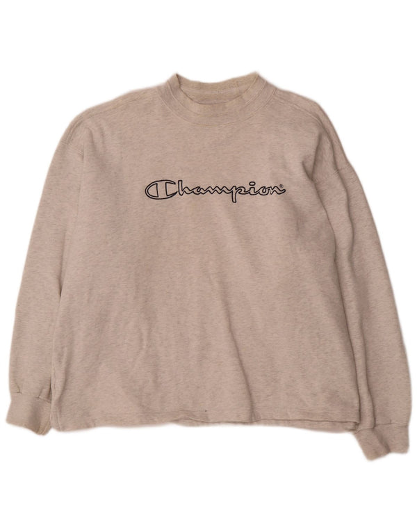 Champion Sweat-Shirt Graphique Homme XL Gris Moucheté Coton