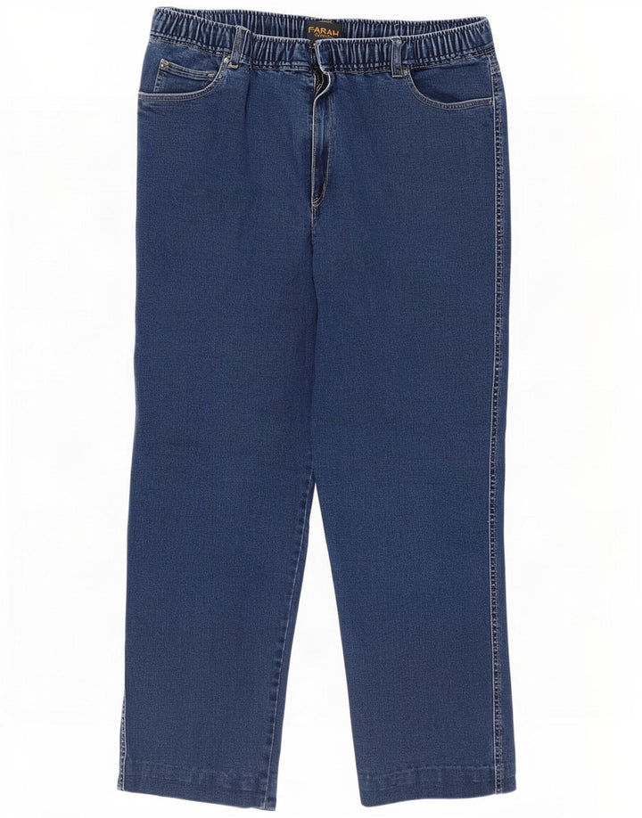 Farah Jean droit classique femme W36 L27 coton bleu