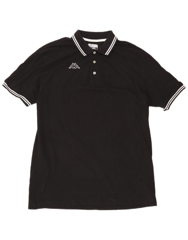 Kappa Polo Homme 3XL Noir Rayé Coton