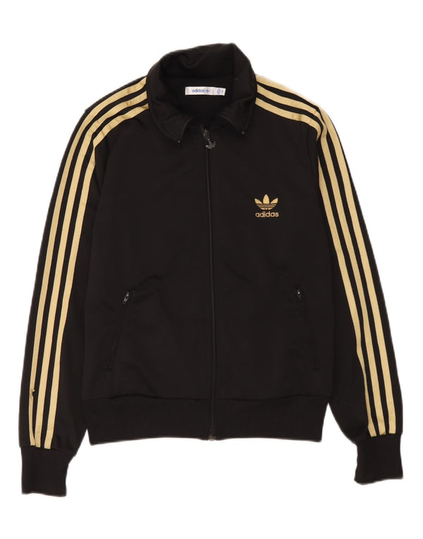 Adidas Femmes Graphique Survêtement Top Veste EU 40 Moyen Noir Polyester