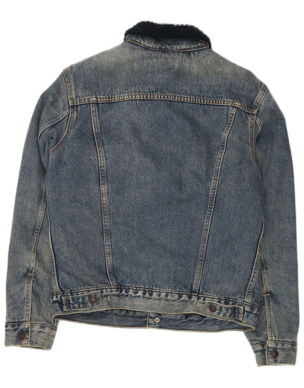 Levi's Veste en Jean Sherpa Homme UK 36 Petit Bleu Coton
