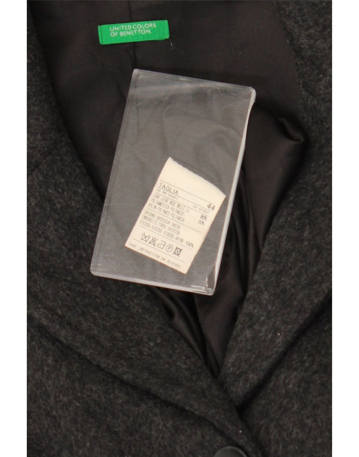 Benetton Pardessus Femme IT 44 Laine Gris Moyen