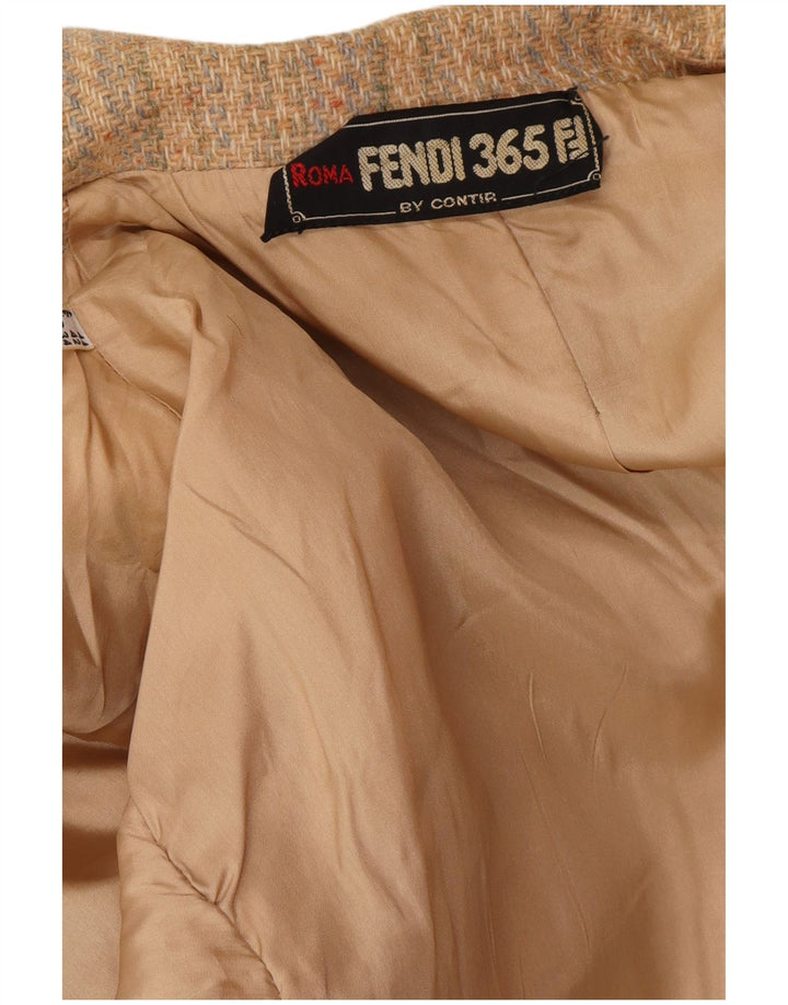 FENDI Veste Blazer 2 Boutons Femme IT 44 Beige Moyen Rayé Classique