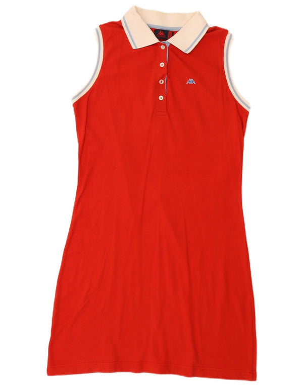 Kappa Robe Polo sans Manches Femme UK 18 XL Rouge Colorblock Coton