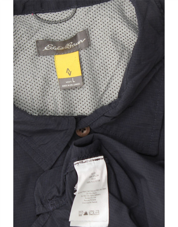 Eddie Bauer Chemise de voyage pour homme Large en nylon bleu marine