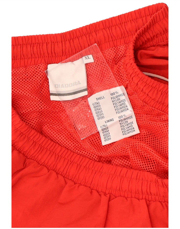 Diadora Short de Sport XL Nylon Rouge Homme