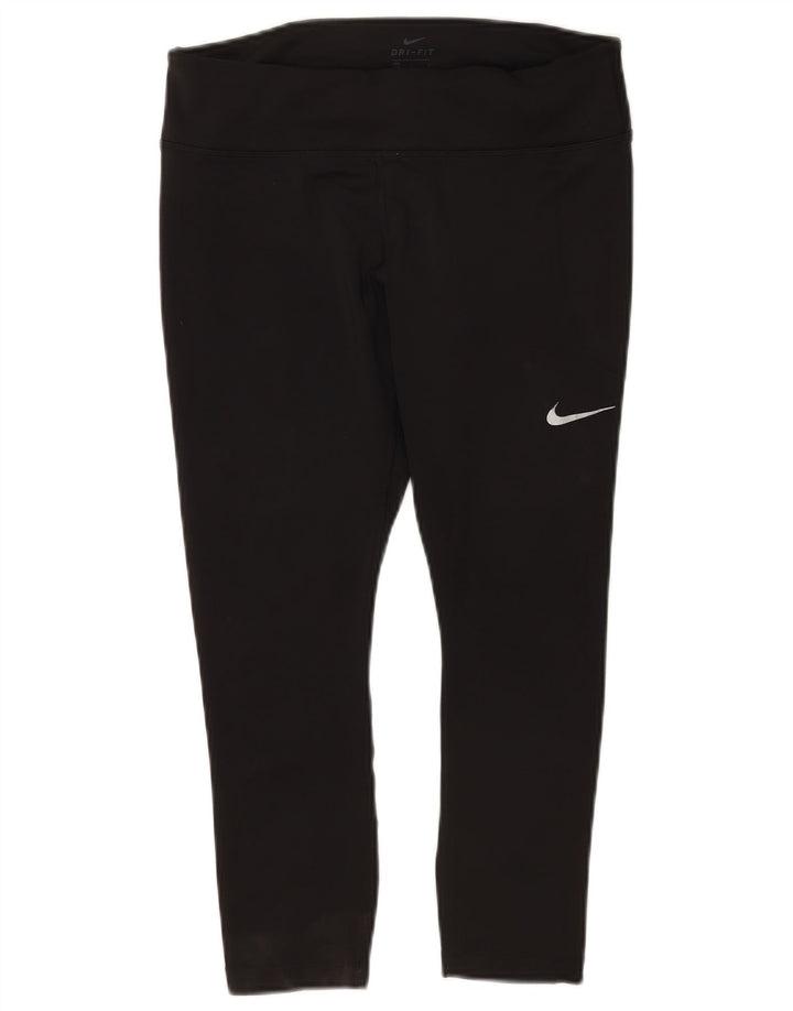 Nike Leggings Femme UK 16 Large Noir Polyester