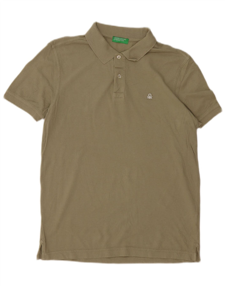 Benetton Polo Homme Kaki Moyen Coton