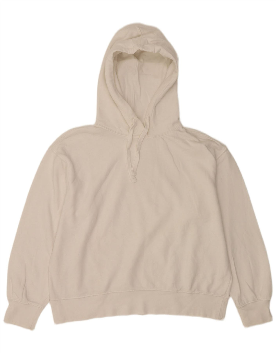 Zara Pull à capuche surdimensionné pour femme UK 16 Large Blanc