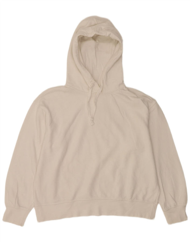 Zara Pull à capuche surdimensionné pour femme UK 16 Large Blanc