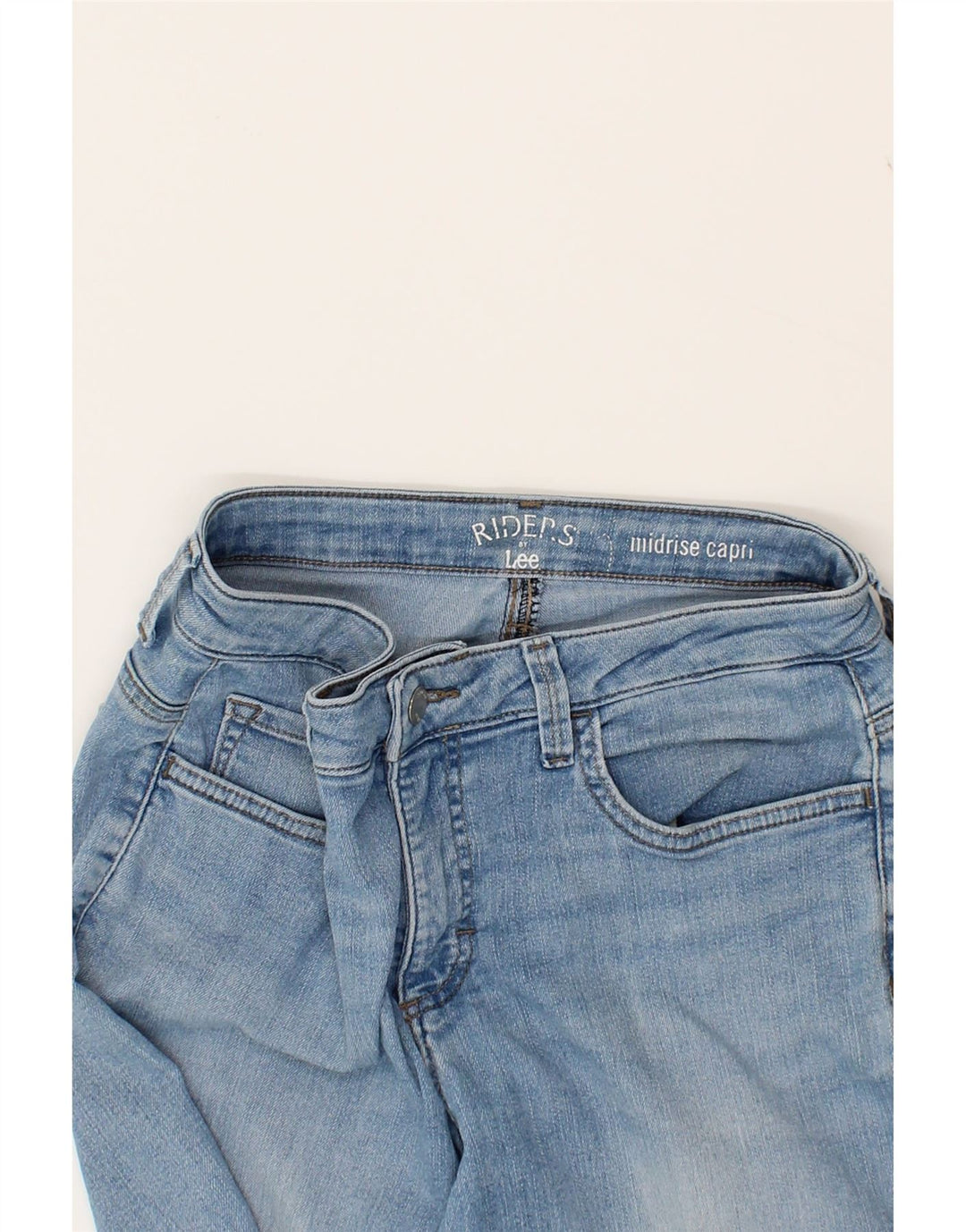 LEE Womens Mid Rise Capri Jeans W30 L21 Blue Vintage Lee and Second-Hand Lee from Messina Hembry 