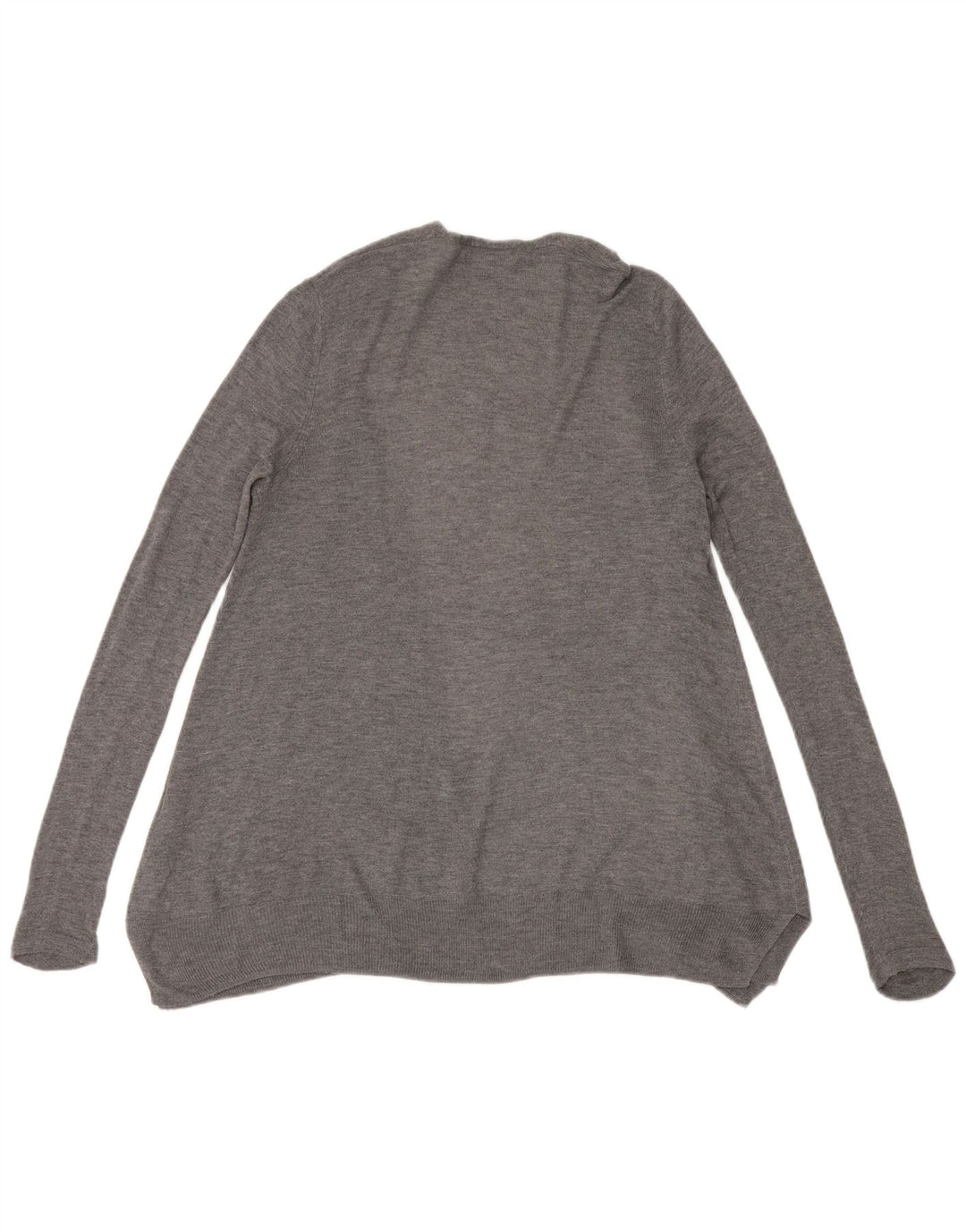 Zara Cardigan ouvert long pour femme UK 14 Gris moyen Polyester
