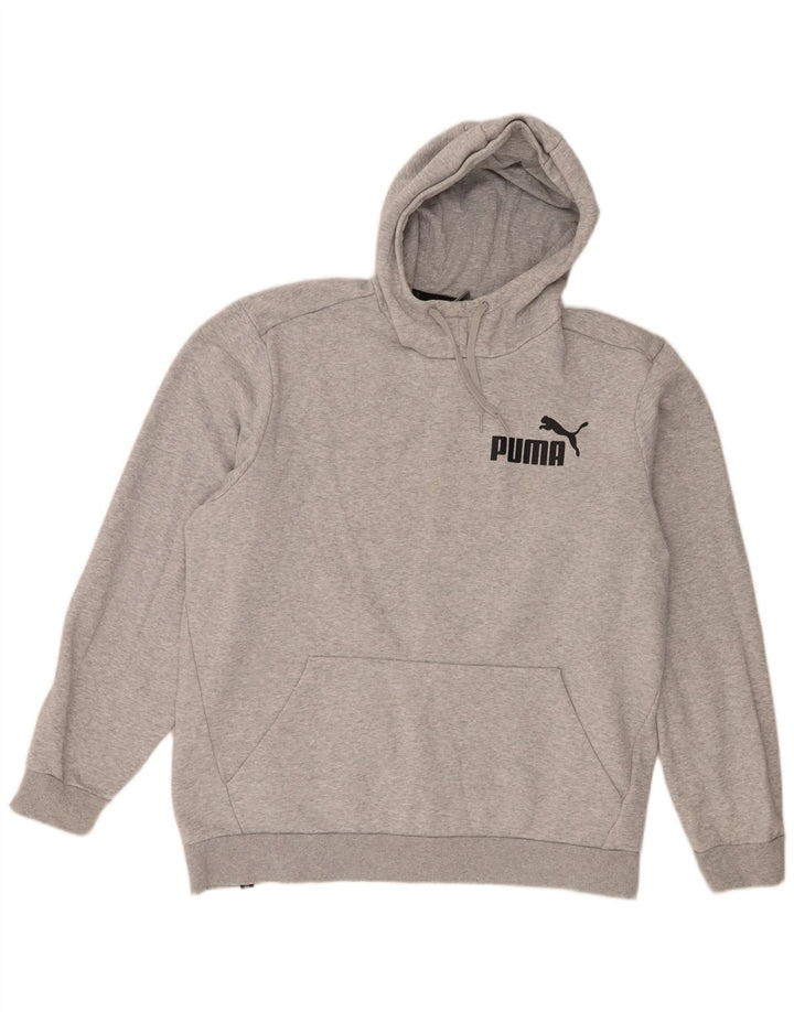 Puma Pull à capuche pour homme 2XL Gris Coton