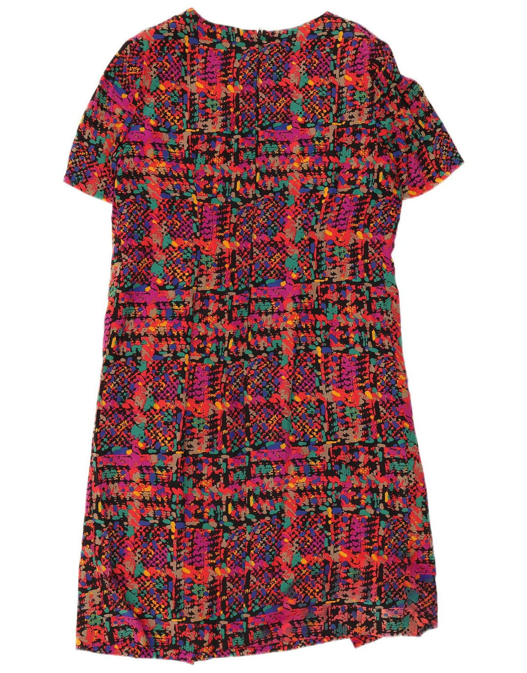 robe fourreau femme vintage UK 14 Moyen Multicolore Tacheté