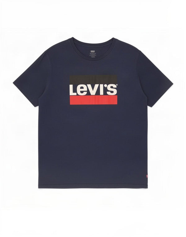 Levi's T-Shirt Graphique Top XL Homme Bleu Marine Coton