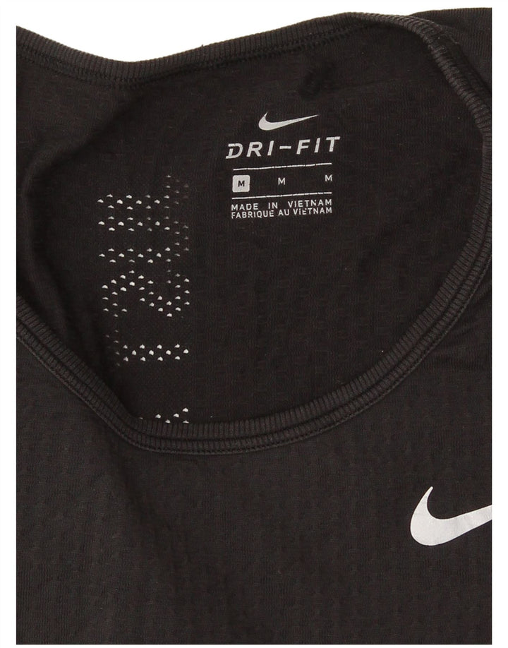 Nike Haut Dri Fit à manches longues pour femme UK 12 Polyester Noir moyen
