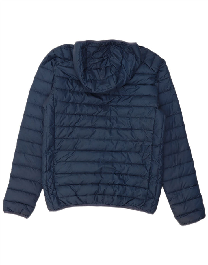 ELLESSE Veste matelassée à capuche pour homme UK 36 Small Bleu Marine Polyester