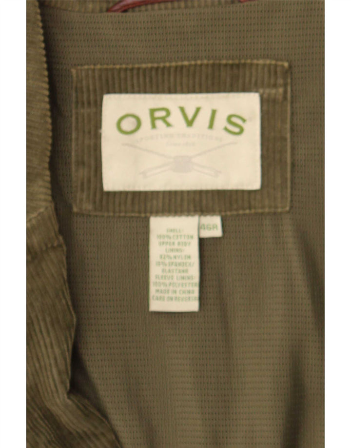 Orvis Veste blazer en velours côtelé à 2 boutons pour homme EU 46 3XL Vert Coton