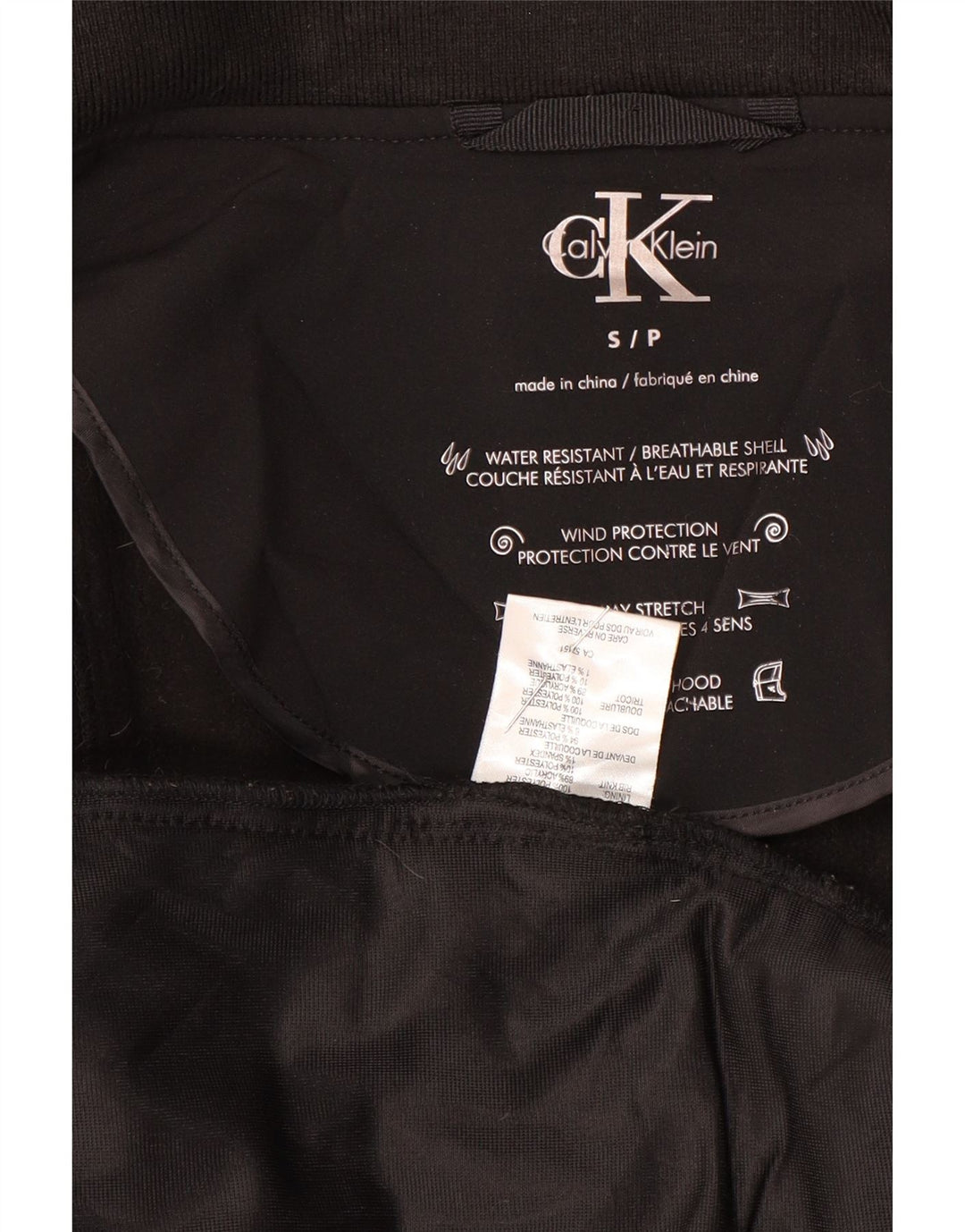Calvin Klein Imperméable Femme UK 10 Petit Noir Polyester