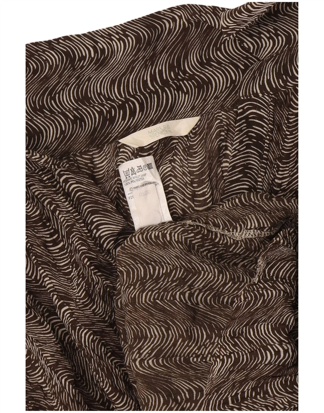 Marks & Spencer Chemisier Femme UK 18 XL Marron Géométrique Polyester