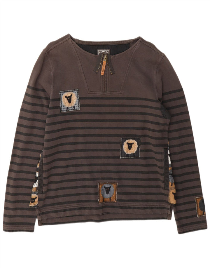 Fat Face Sweat-shirt pour homme Petit gris rayé