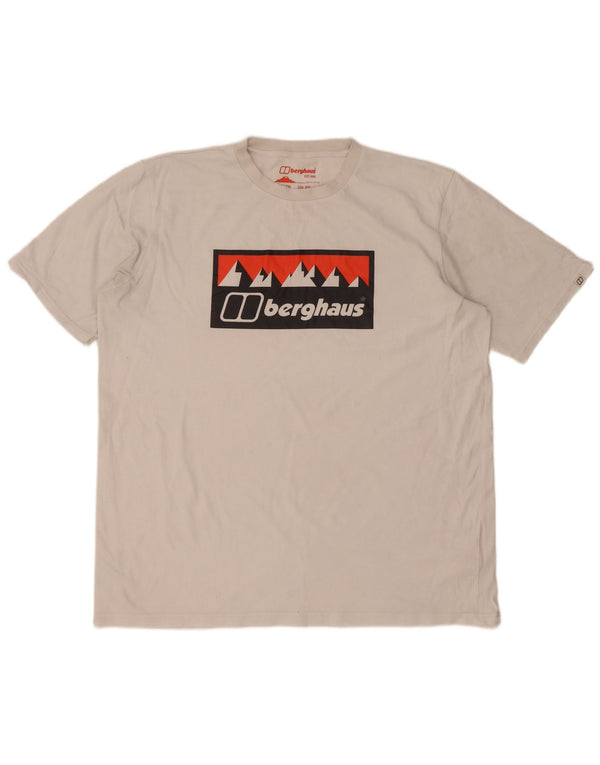 Berghaus T-Shirt Graphique Homme Top 2XL Coton Blanc