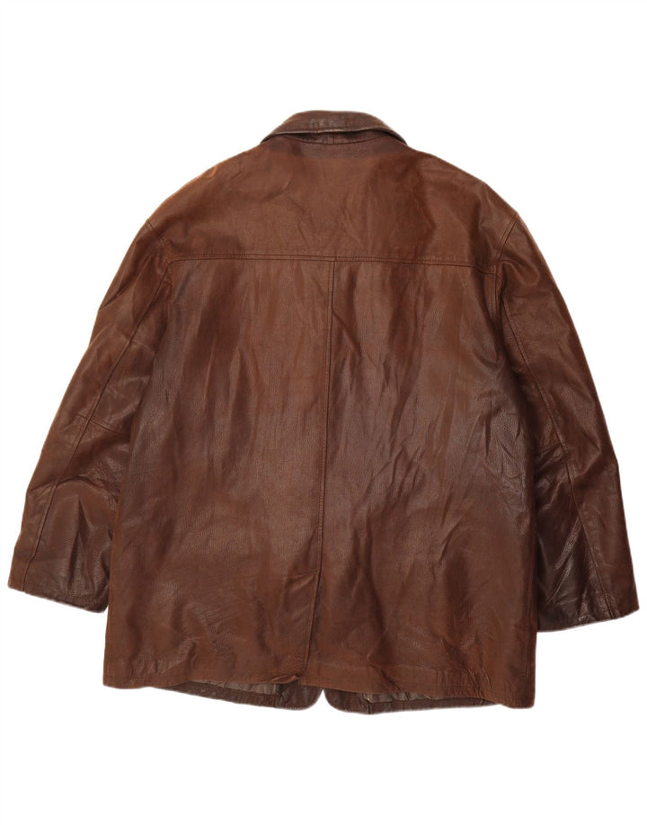 VINTAGE Veste en cuir homme IT 52 XL Cuir marron