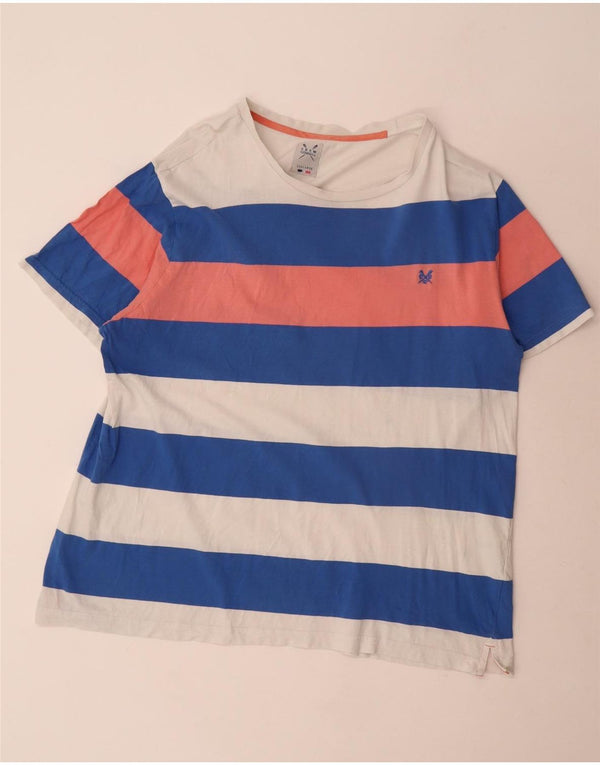 Crew Clothing T-Shirt Homme Top 3XL Coton Rayé Multicolore