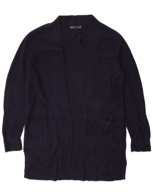 Marks & Spencer Pull cardigan ouvert long pour femme UK 16 Large Bleu marine