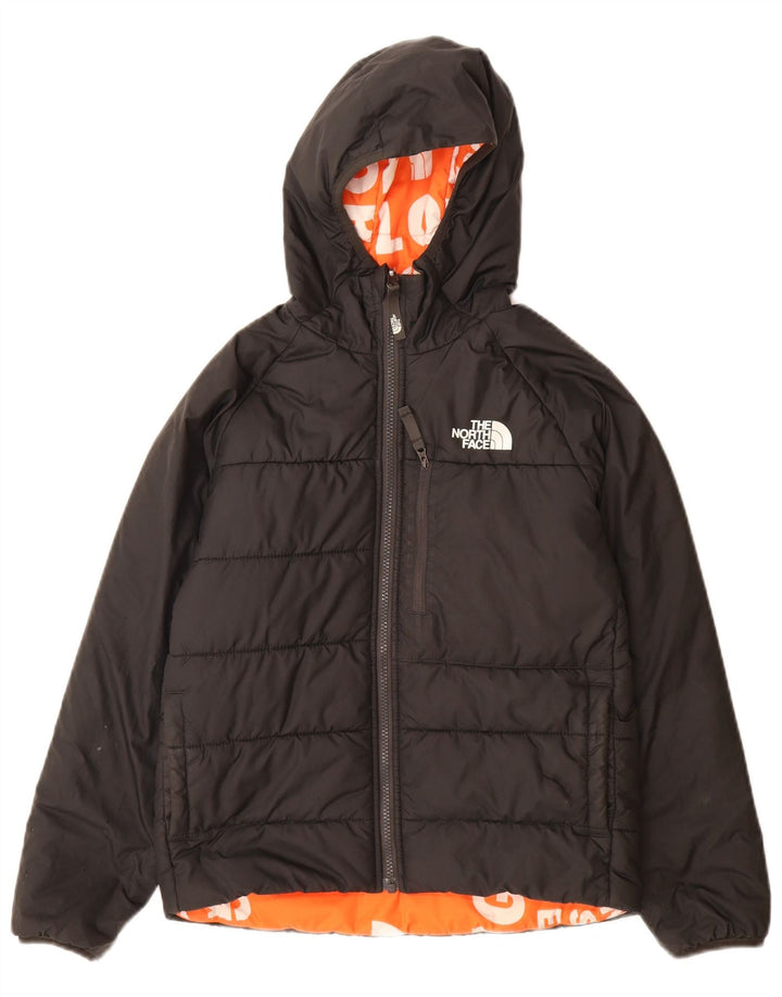 The North Face Veste matelassée réversible à capuche pour garçon 9-10 ans Noir moyen