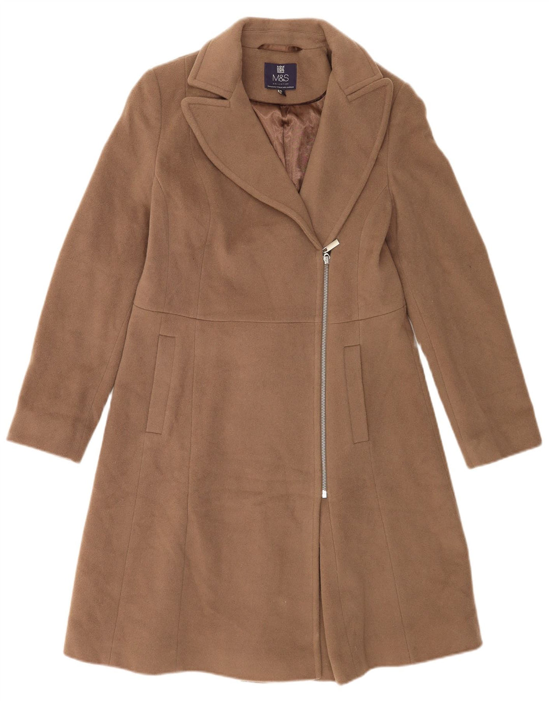 Marks & Spencer Manteau pour femme UK 10 Petite laine beige
