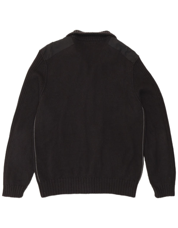 Calvin Klein Mens Cardigan Sweater Large Black Cotton