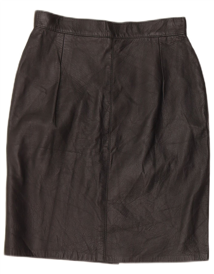 Caracciolo Jupe Crayon Femme W26 Petit Cuir Noir