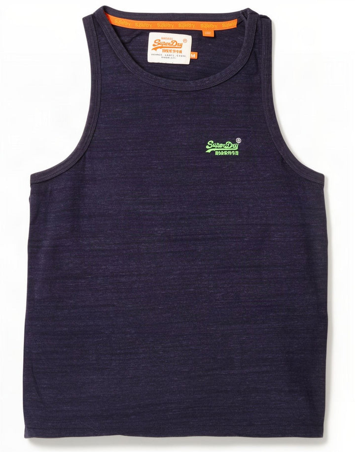 Superdry Débardeur en coton moucheté bleu marine moyen