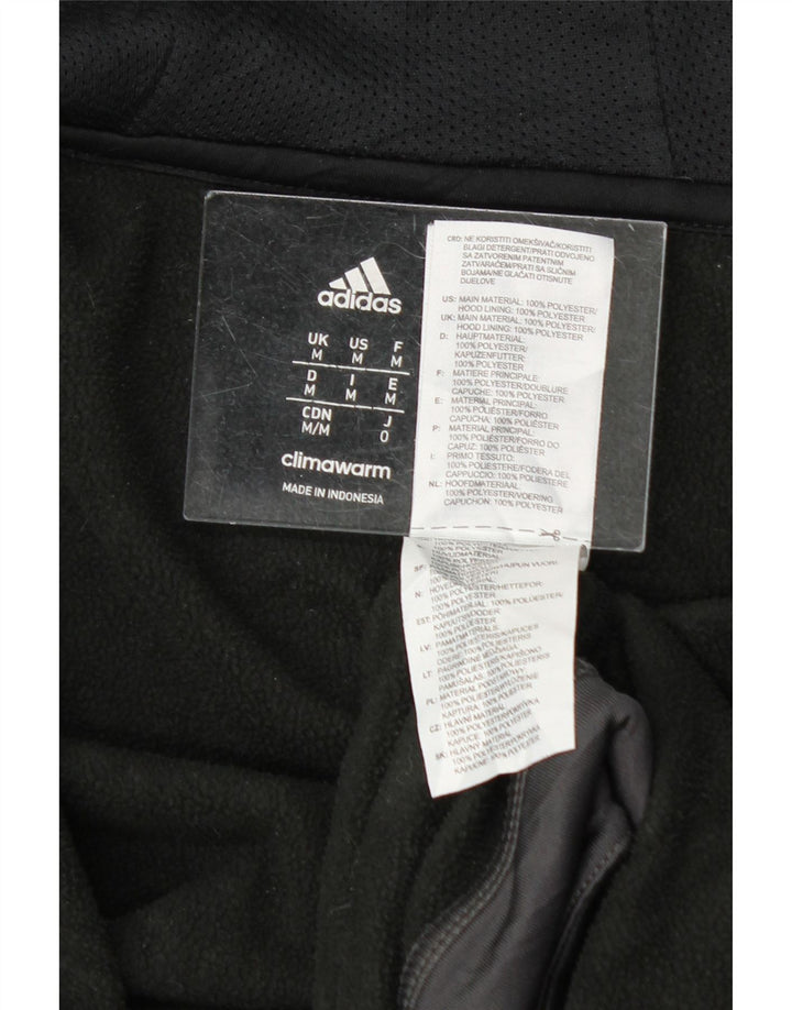 ADIDAS Mens Climawarm Zip Hoodie Sweater Medium Black Polyester Vintage Adidas and Second-Hand Adidas from Messina Hembry 