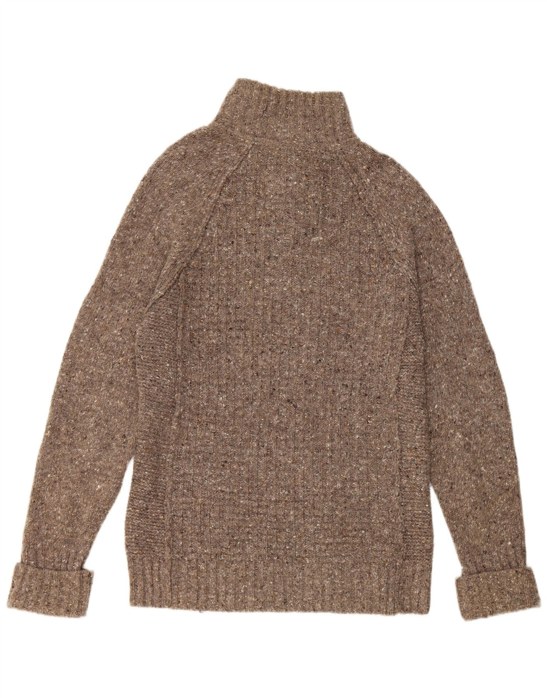 FAT FACE Pull à col boutonné pour homme en laine mouchetée gris petit