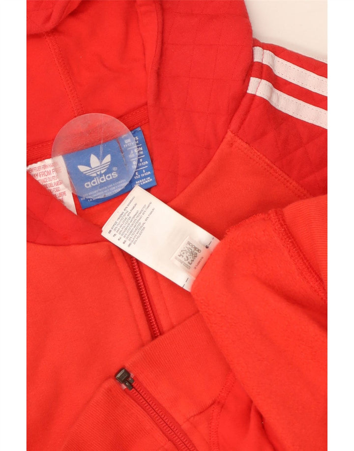 ADIDAS Pull à capuche zippé garçon 11-12 ans Rouge Coton