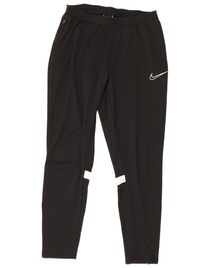 Nike Pantalon de survêtement Dri Fit pour homme Taille L en polyester color block noir
