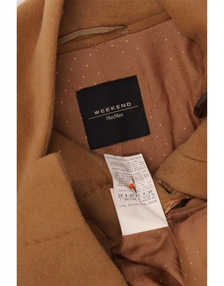 Max Mara Manteau de week-end pour femme UK 8 Petite laine vierge beige