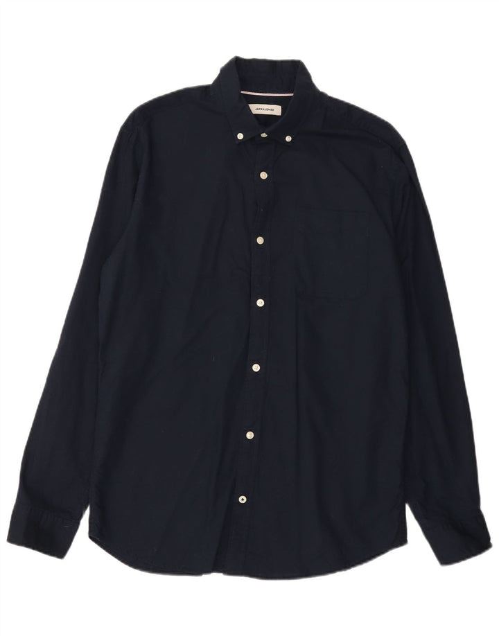 Jack & Jones Chemise Homme Large Bleu Marine Coton