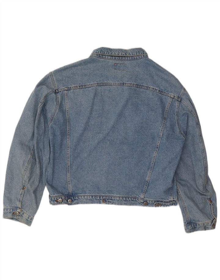 Veste en denim femme vintage UK 20 2XL Coton Bleu
