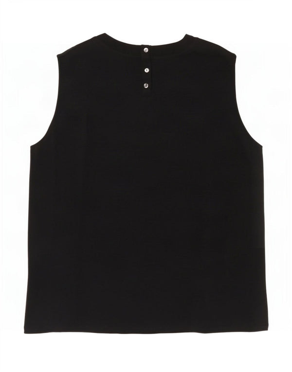 Max Mara Womens Weekend Blouse sans manches Top UK 16 Large Noir