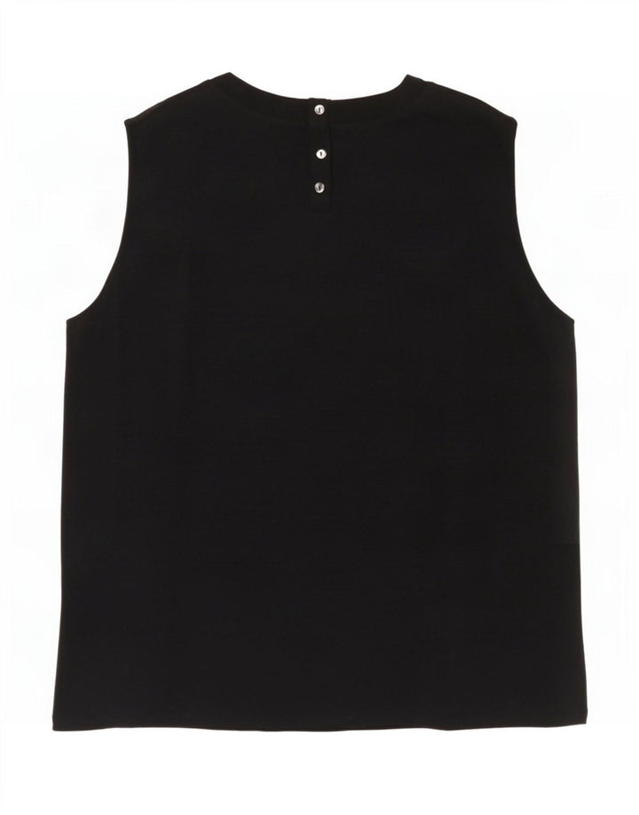 Max Mara Womens Weekend Blouse sans manches Top UK 16 Large Noir
