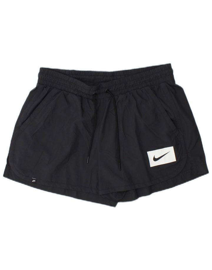 NIKE Short de sport pour femme UK 14 Medium Noir Polyester