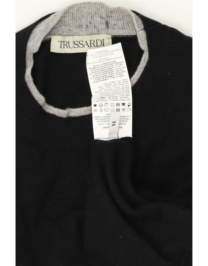 Trussardi Pull Col Rond XL Noir Polyamide Homme