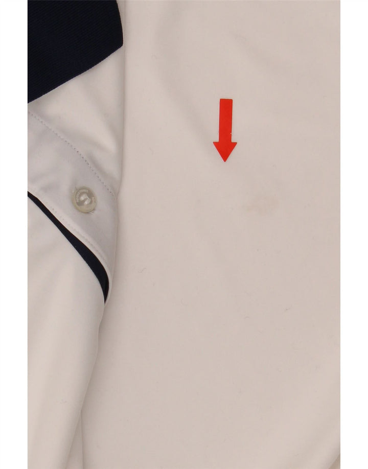 Adidas Polo Homme XL Blanc Colorblock Polyester