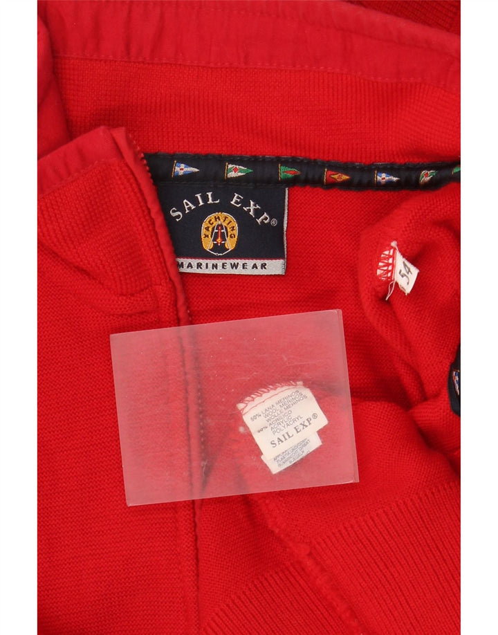 Sail Exp Pull col zippé pour homme IT 54 XL Laine rouge