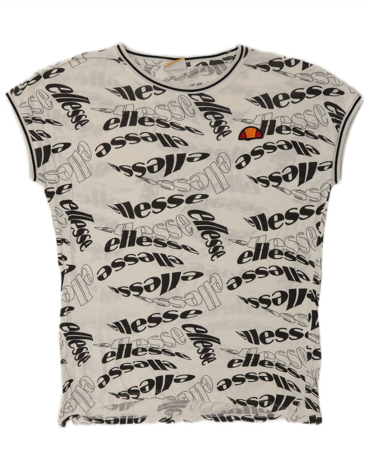 ELLESSE T-Shirt Graphique Homme Petit Blanc