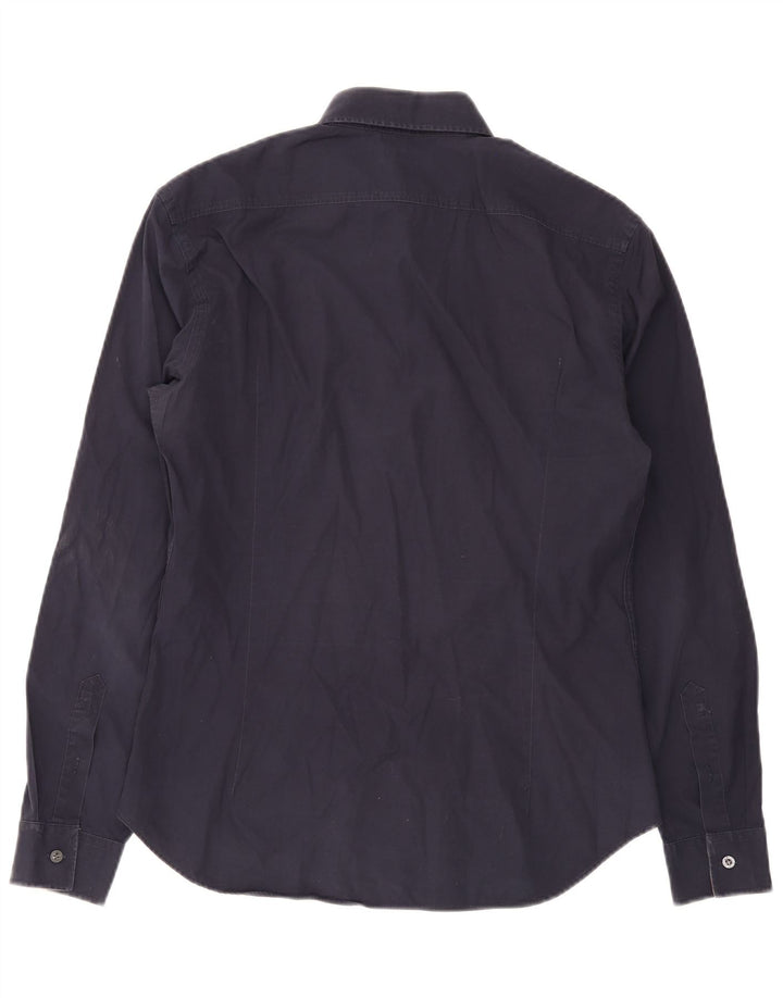 Burberry Chemise BRIT Large Bleu Marine Coton Homme